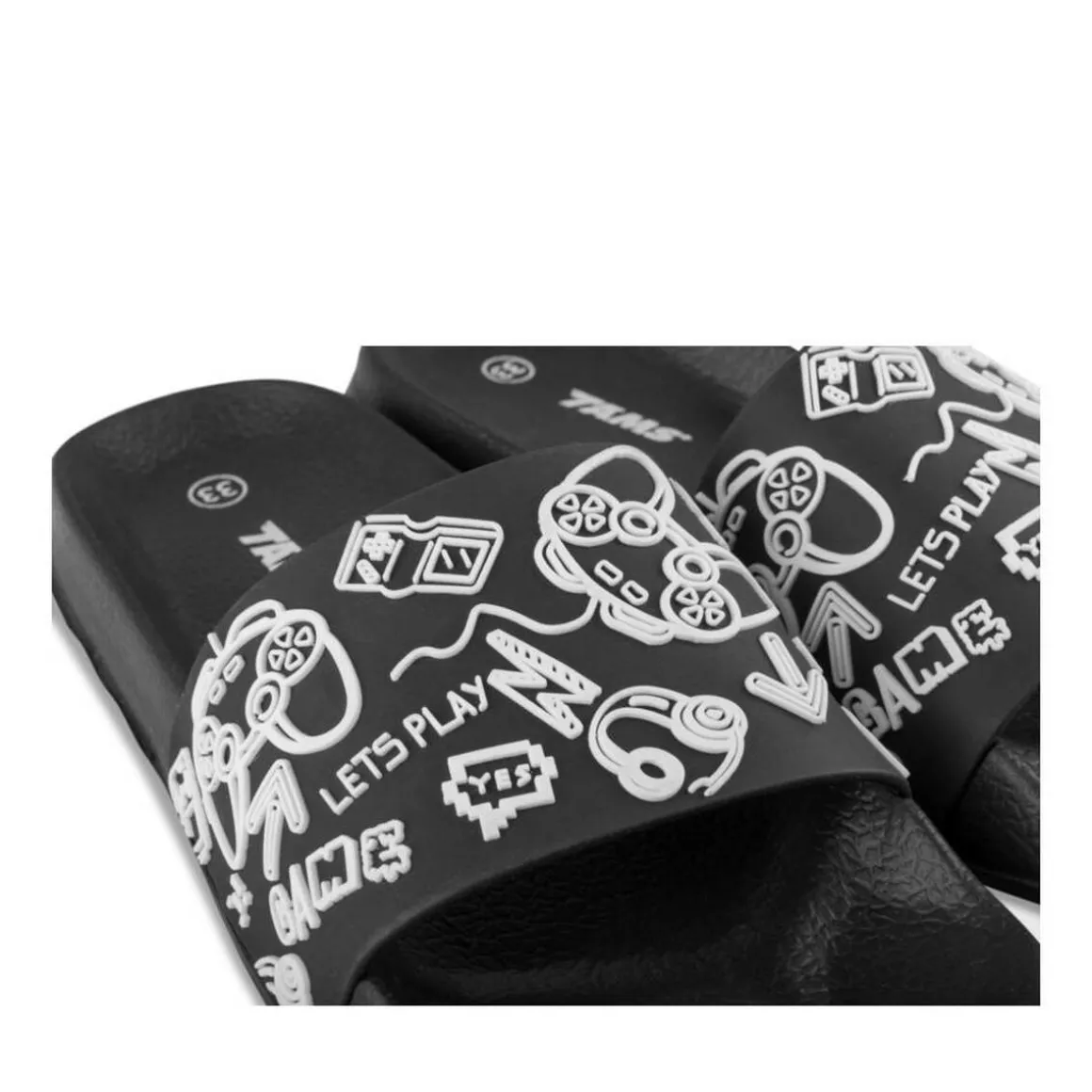 Badslippers ZWART
