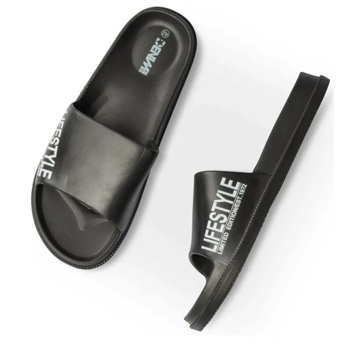 Badslippers ZWART