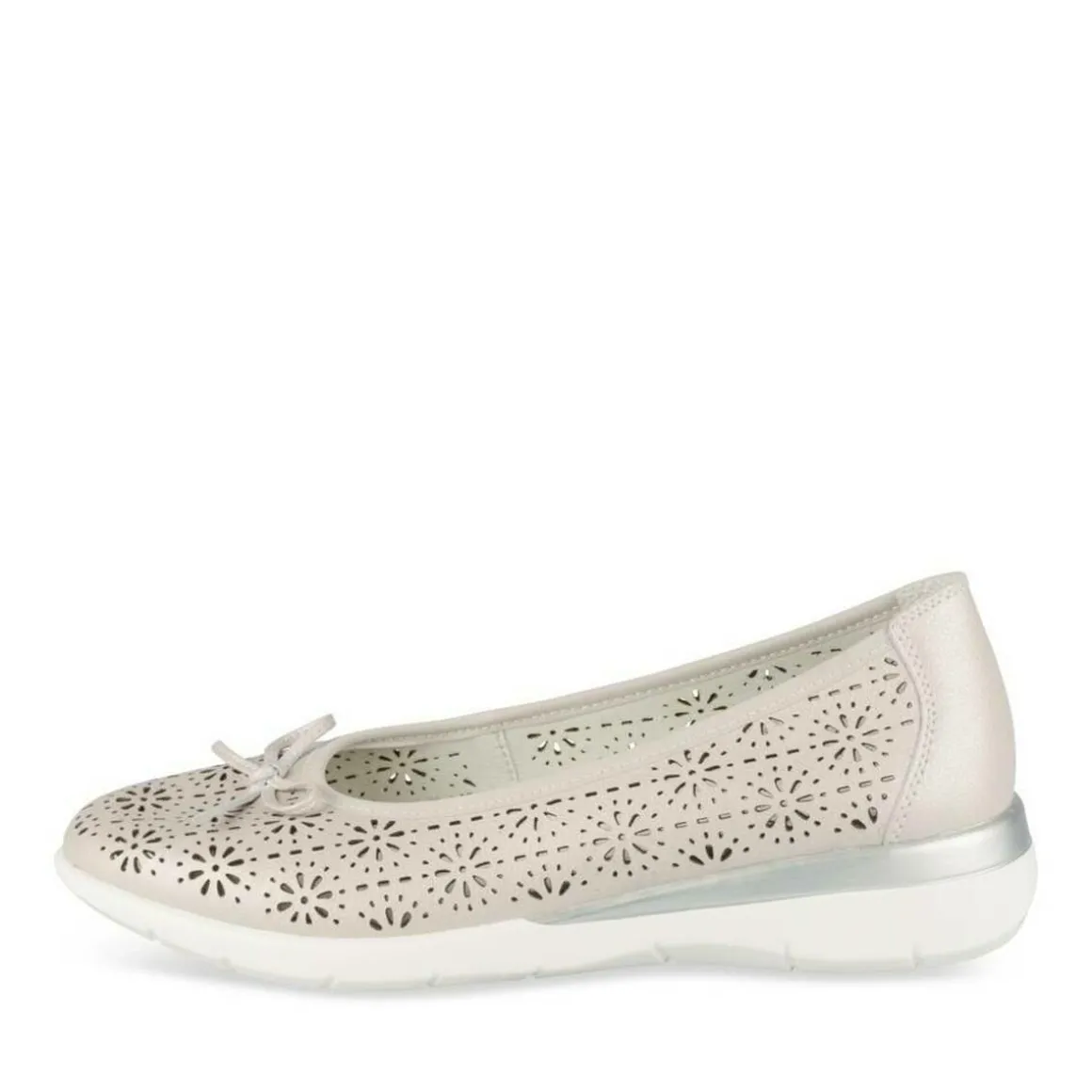 Ballerina's GRIJS EVITA LEER