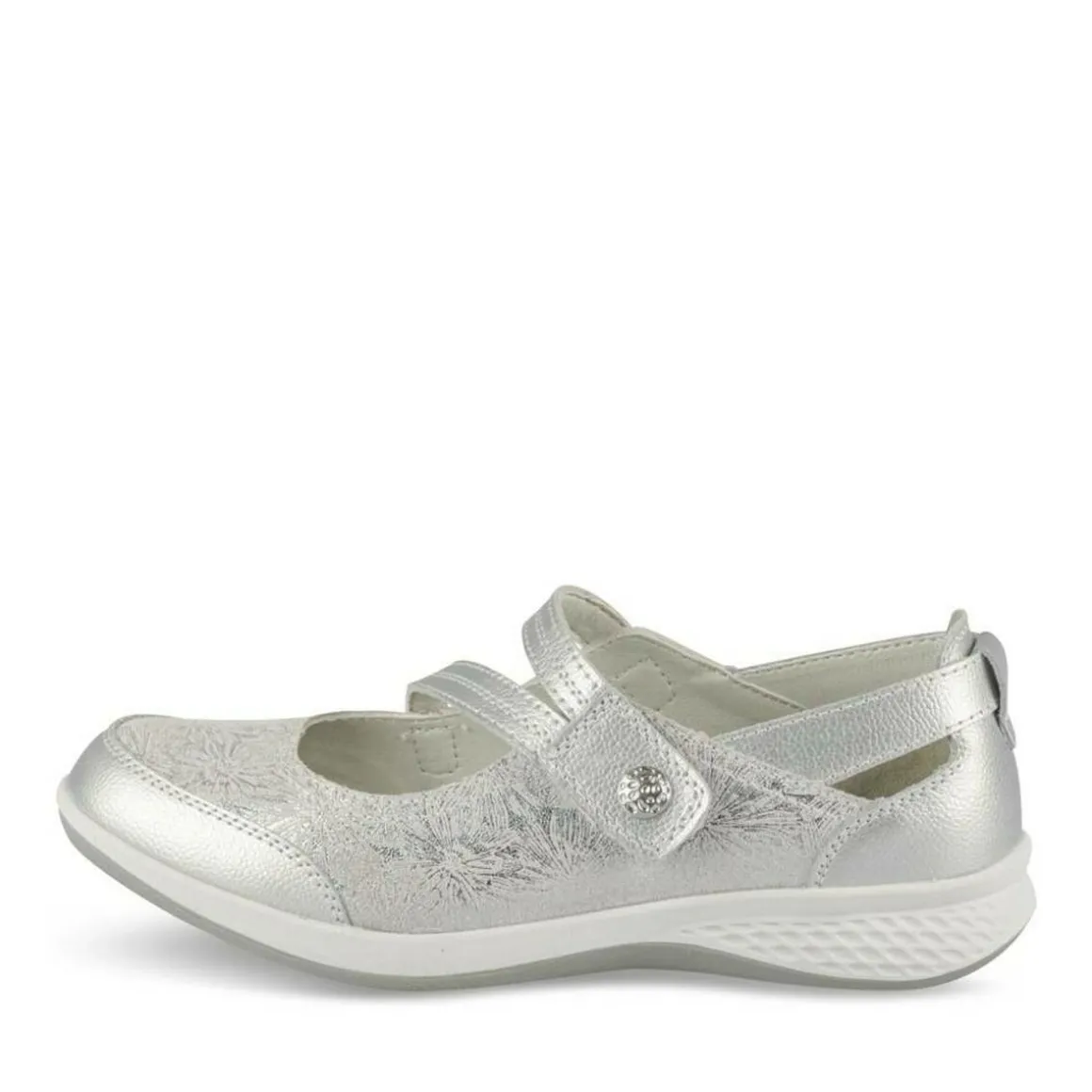 Ballerina's ZILVER EVITA LEER
