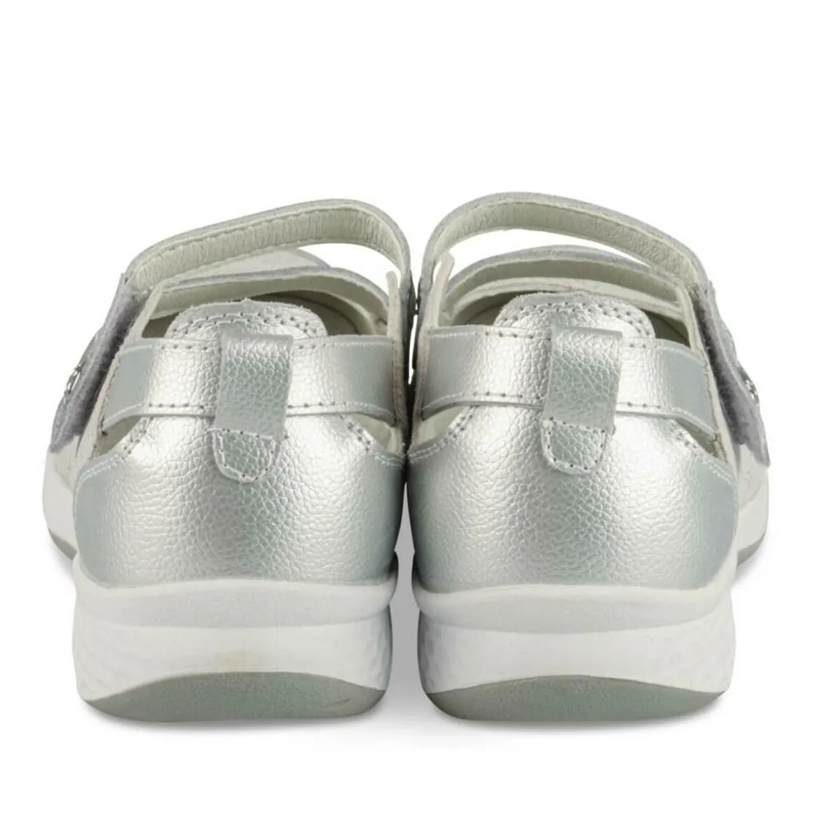 Ballerina's ZILVER EVITA LEER
