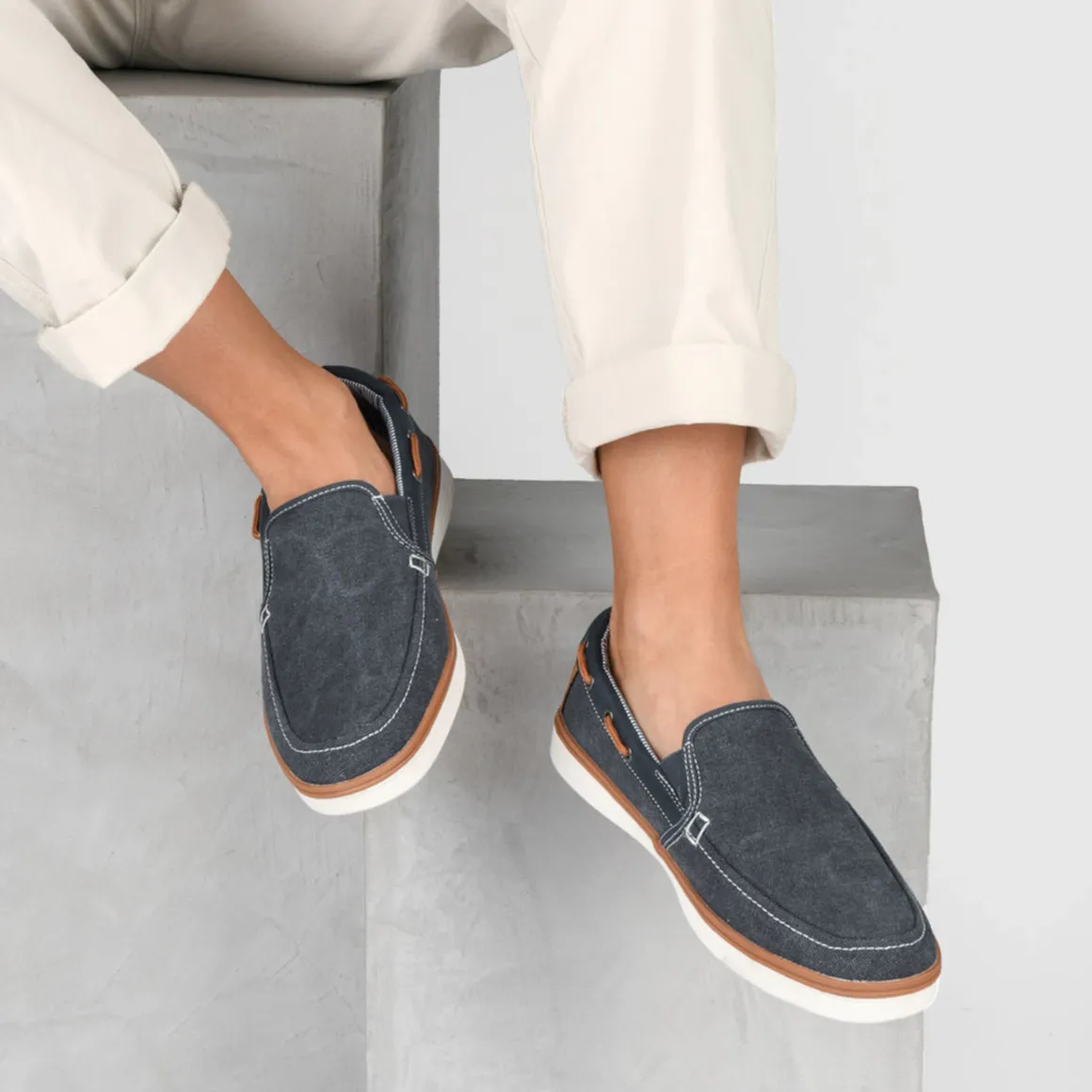 Bootschoenen NAVY DENIM SIDE