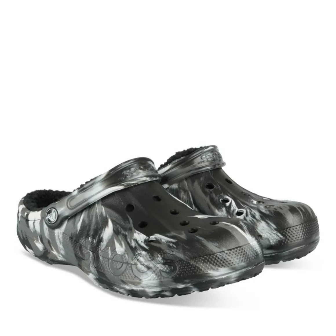 Clogs ZWART CROCS Baya Lined Marbled Clog