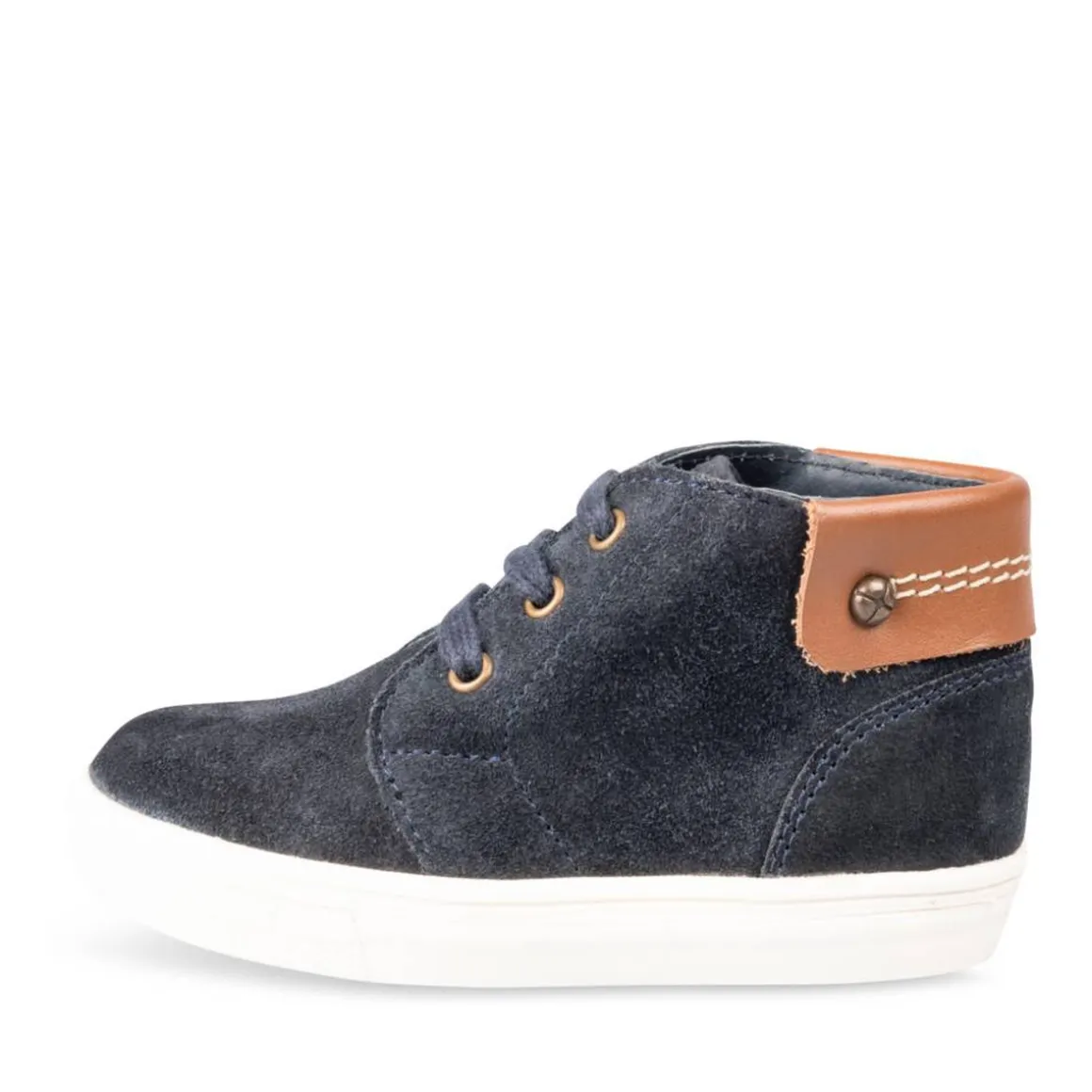 Enkellaarzen BLAUW FREEMOUSS BOY LEER