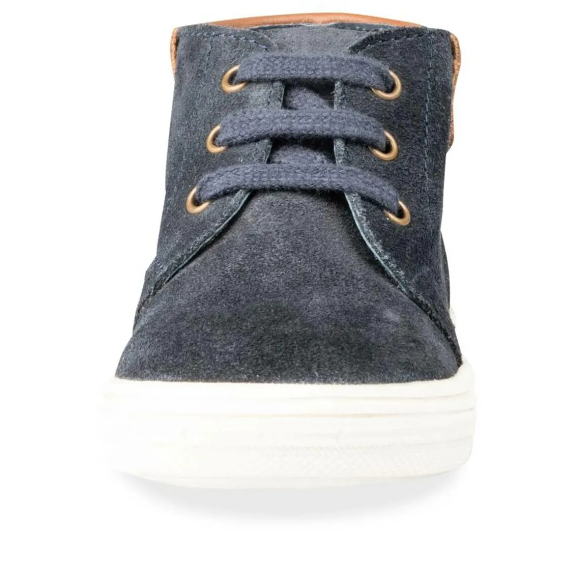 Enkellaarzen BLAUW FREEMOUSS BOY LEER