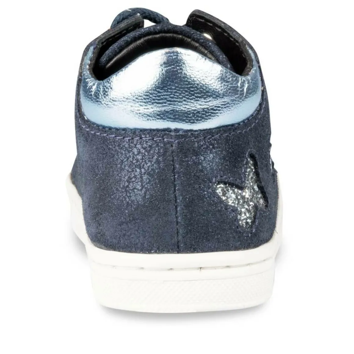 Enkellaarzen BLAUW FREEMOUSS GIRL LEER