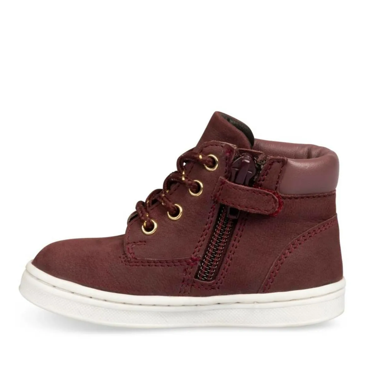 Enkellaarzen BORDEAUX FREEMOUSS GIRL LEER