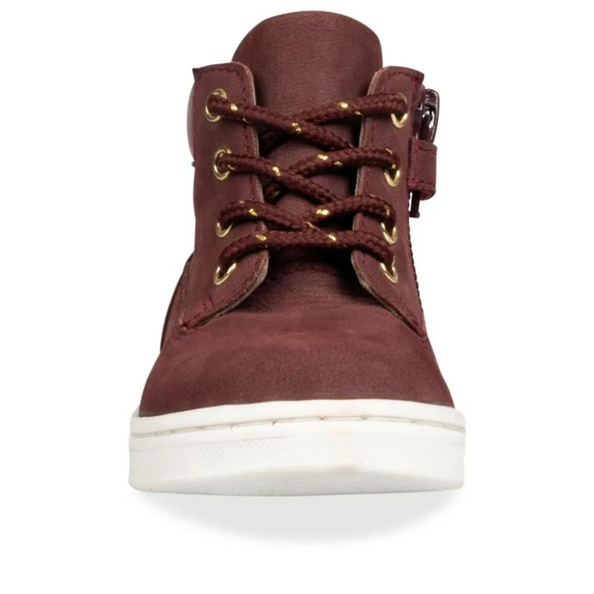 Enkellaarzen BORDEAUX FREEMOUSS GIRL LEER