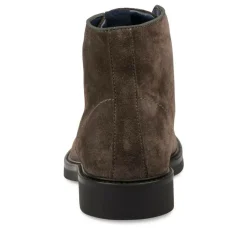 Enkellaarzen GRIJS DENIM SIDE LEER