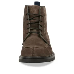 Enkellaarzen GRIJS DENIM SIDE LEER