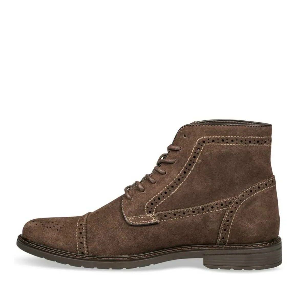 Enkellaarzen KASTANJEBRUIN DENIM SIDE LEER