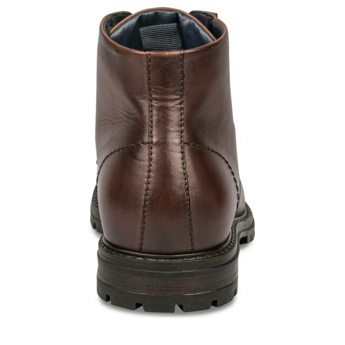 Enkellaarzen KASTANJEBRUIN DENIM SIDE LEER