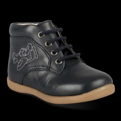 Enkellaarzen NAVY FREEMOUSS BOY LEER