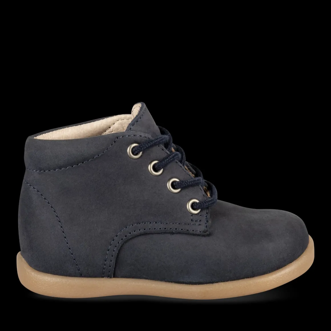 Enkellaarzen NAVY FREEMOUSS BOY LEER