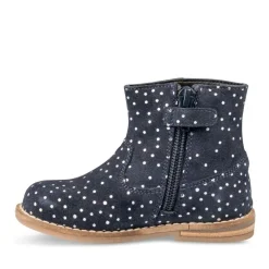 Enkellaarzen NAVY FREEMOUSS GIRL LEER