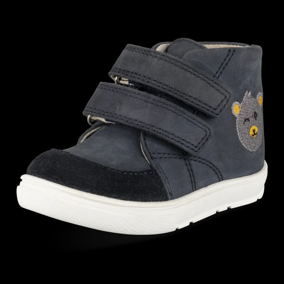 Enkellaarzen NAVY FREEMOUSS BOY LEER