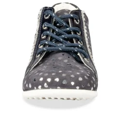 Enkellaarzen NAVY FREEMOUSS GIRL LEER