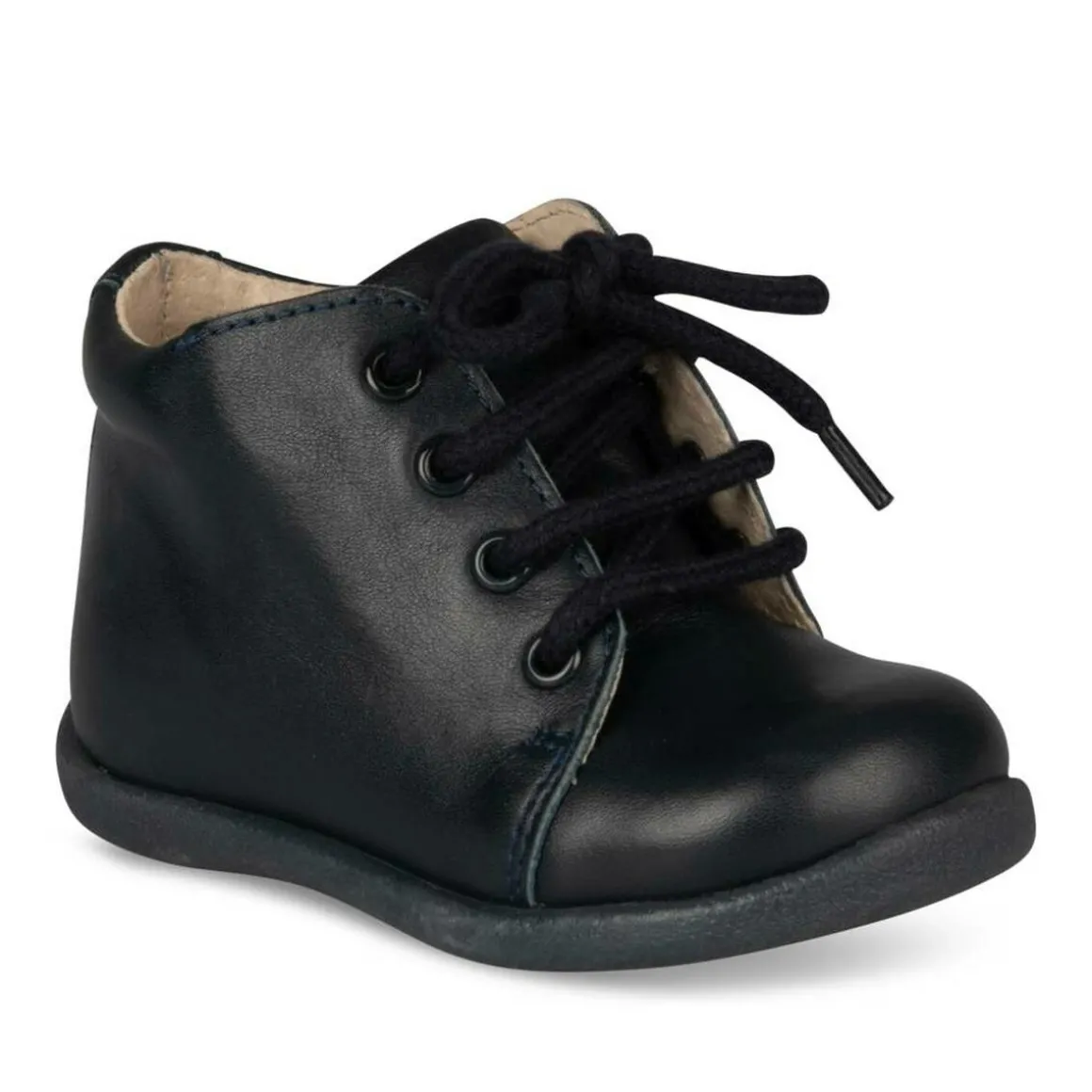 Enkellaarzen NAVY FREEMOUSS BOY LEER