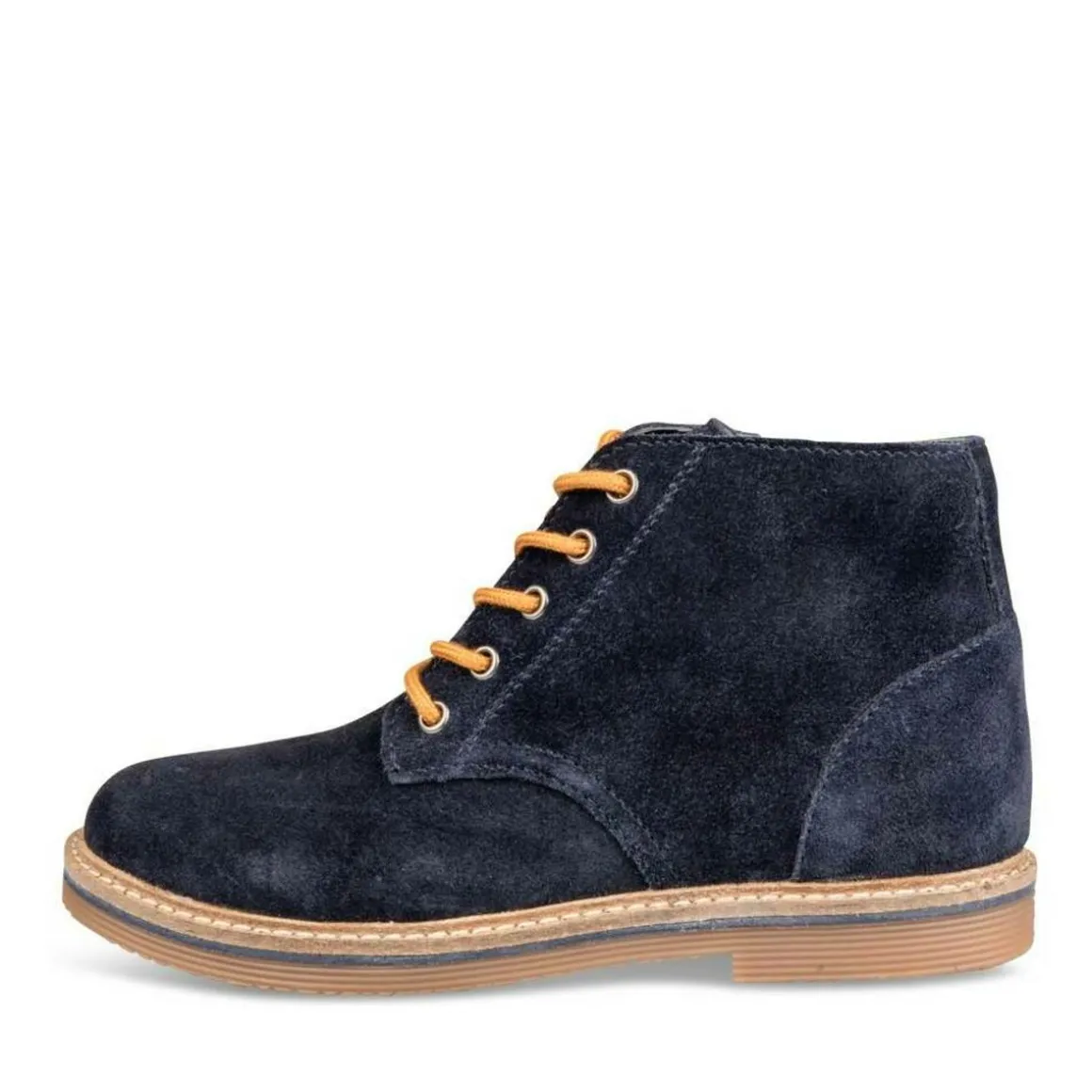 Enkellaarzen NAVY TAMS LEER
