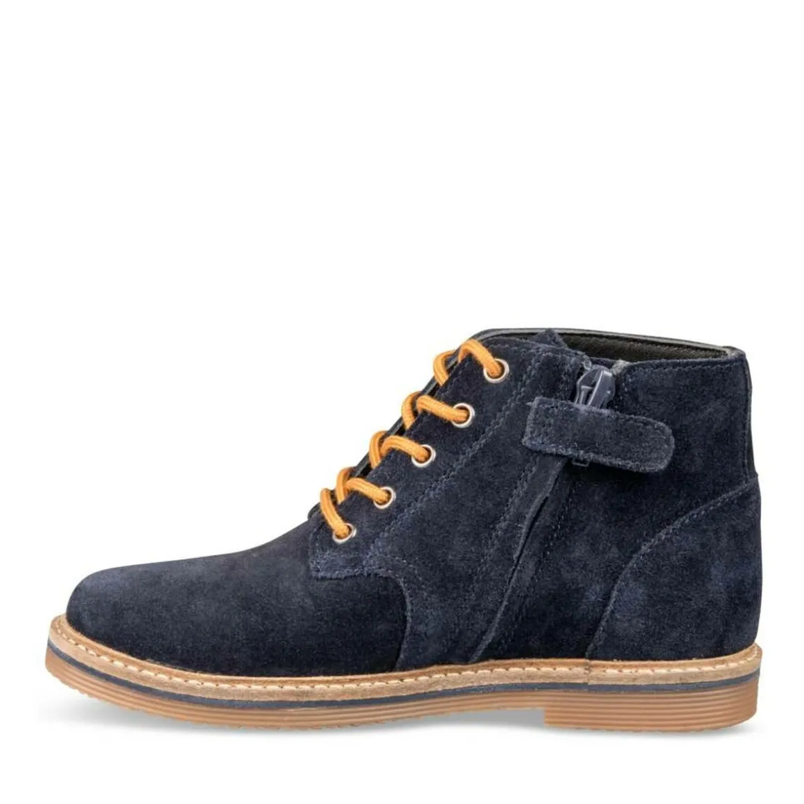 Enkellaarzen NAVY TAMS LEER
