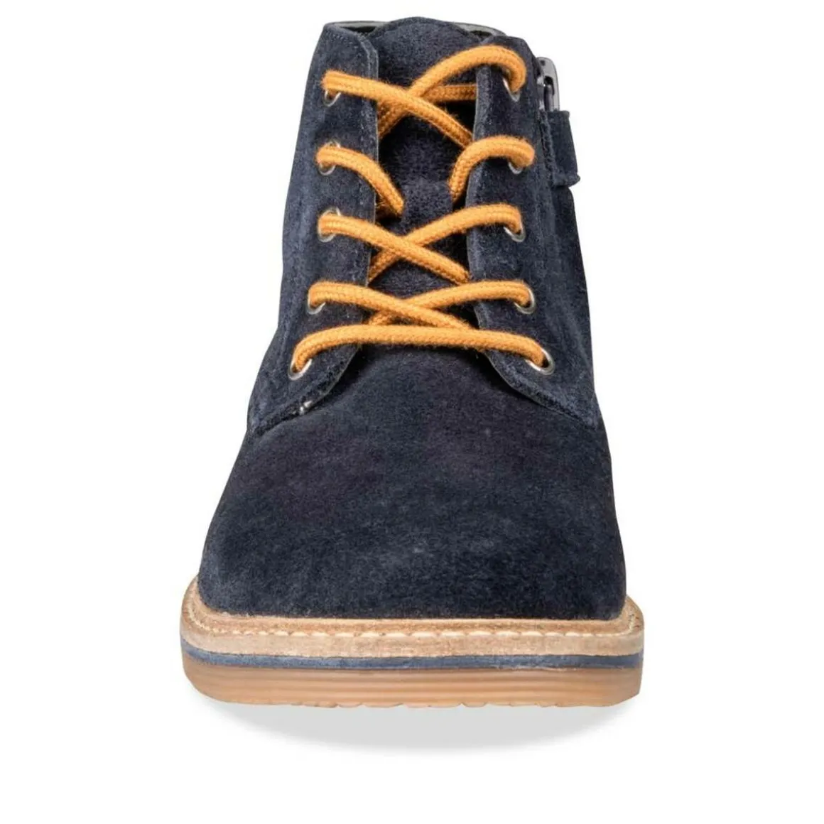 Enkellaarzen NAVY TAMS LEER