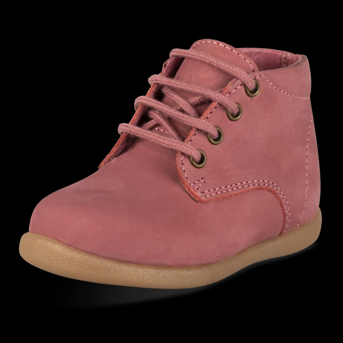 Enkellaarzen ROZE FREEMOUSS GIRL LEER