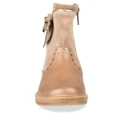 Enkellaarzen TAUPE NINI & GIRLS LEER
