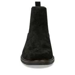 Enkellaarzen ZWART DENIM SIDE LEER