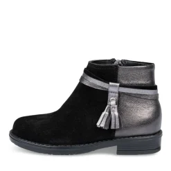 Enkellaarzen ZWART LOVELY SKULL LEER