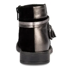 Enkellaarzen ZWART LOVELY SKULL LEER