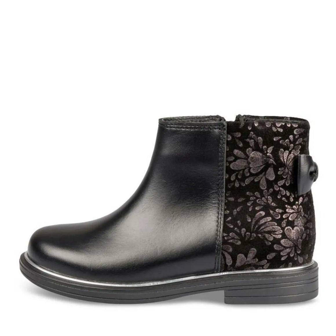 Enkellaarzen ZWART NINI & GIRLS LEER