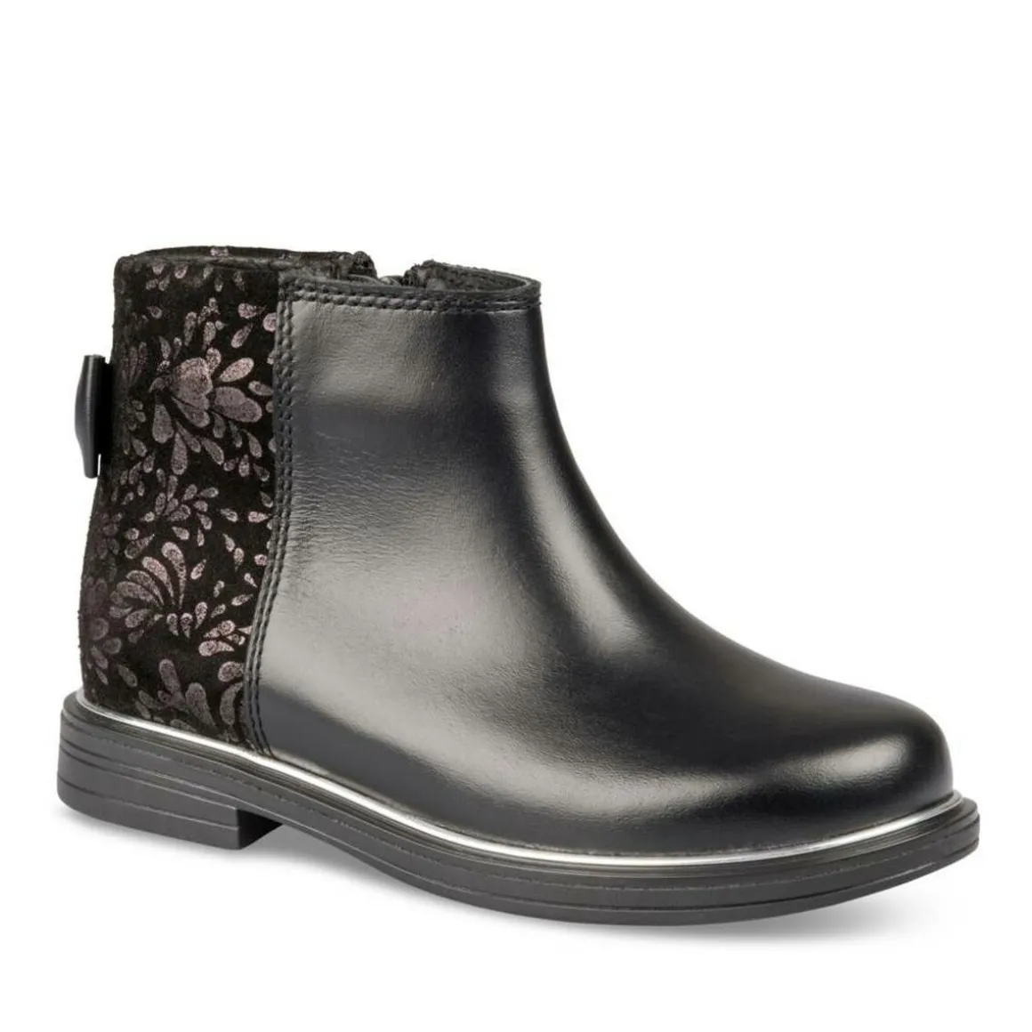 Enkellaarzen ZWART NINI & GIRLS LEER