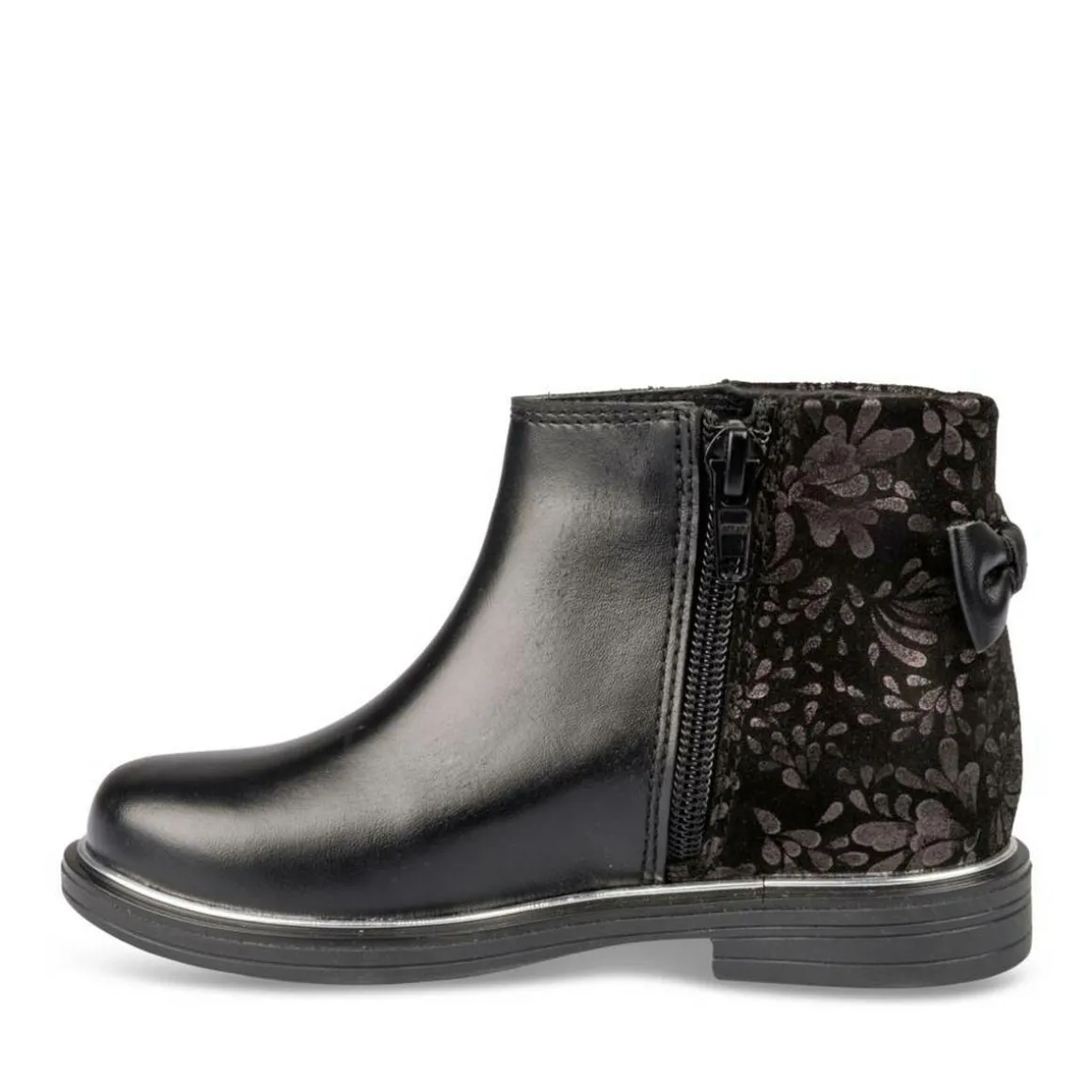 Enkellaarzen ZWART NINI & GIRLS LEER