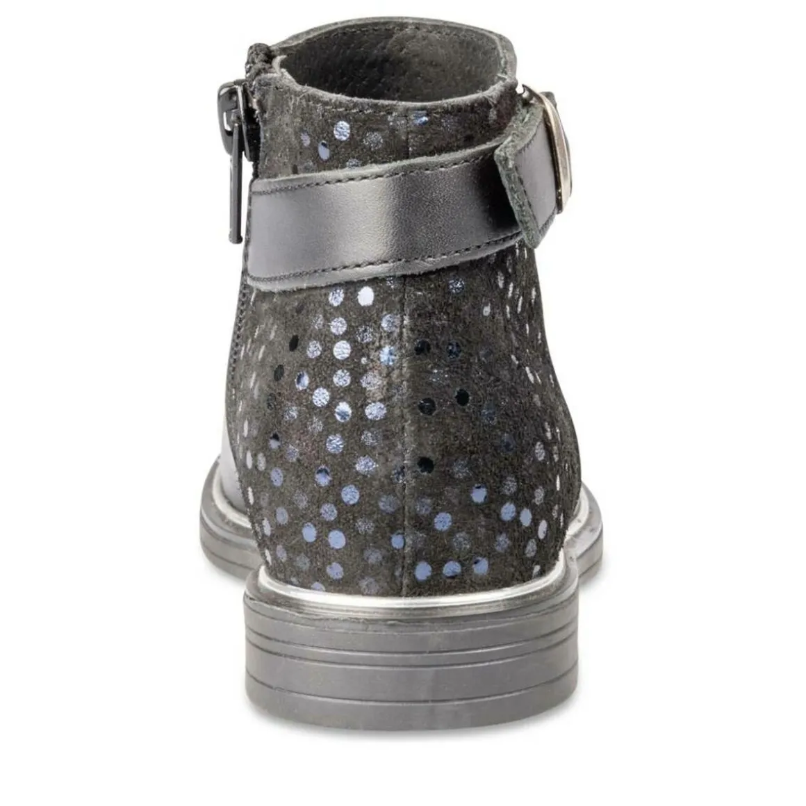 Enkellaarzen ZWART NINI & GIRLS LEER