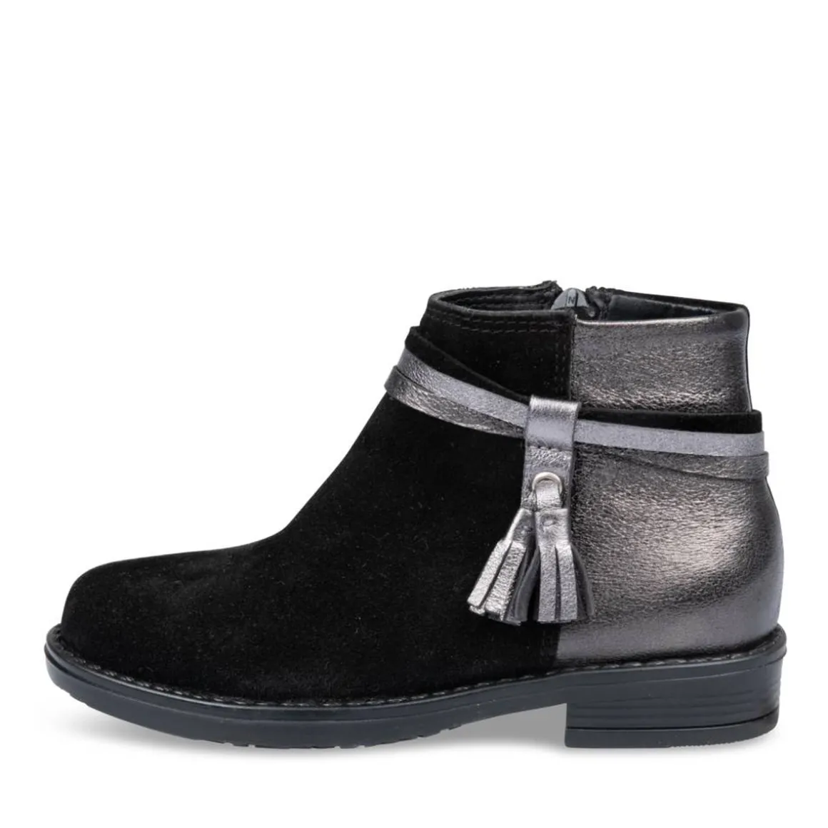 Enkellaarzen ZWART NINI & GIRLS LEER
