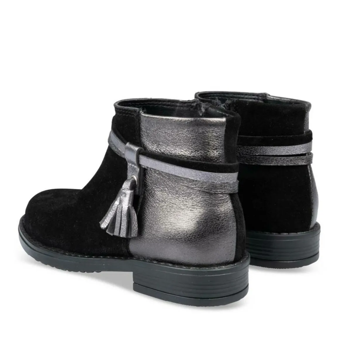 Enkellaarzen ZWART NINI & GIRLS LEER
