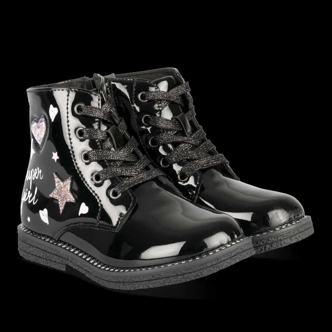 Enkellaarzen ZWART NINI & GIRLS