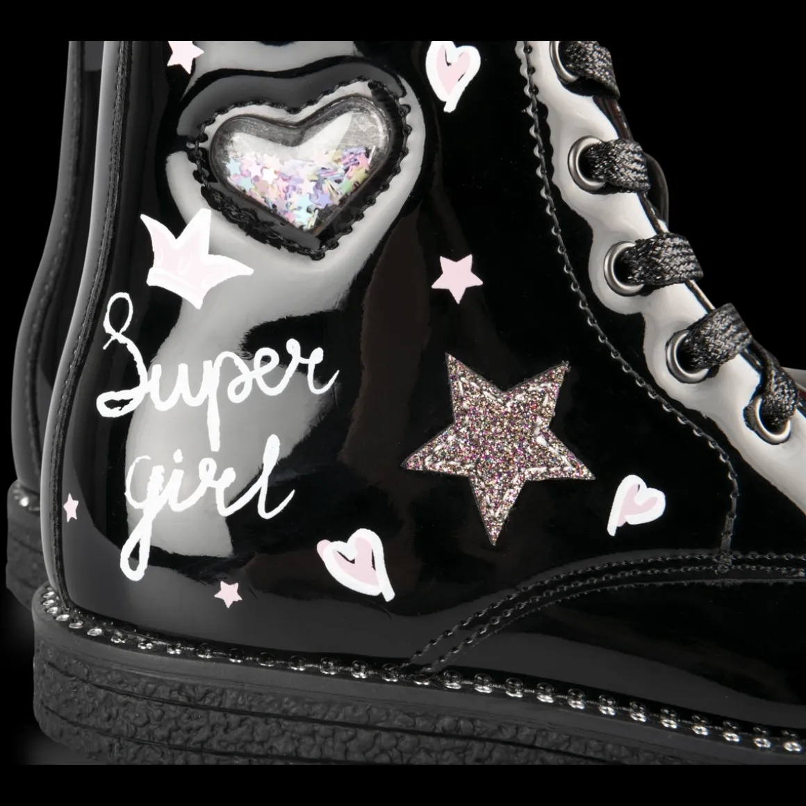 Enkellaarzen ZWART NINI & GIRLS