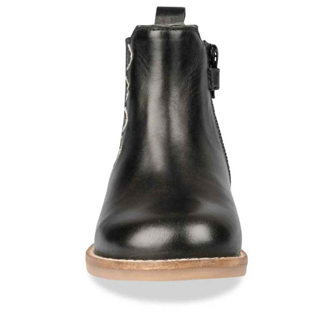 Enkellaarzen ZWART NINI & GIRLS LEER