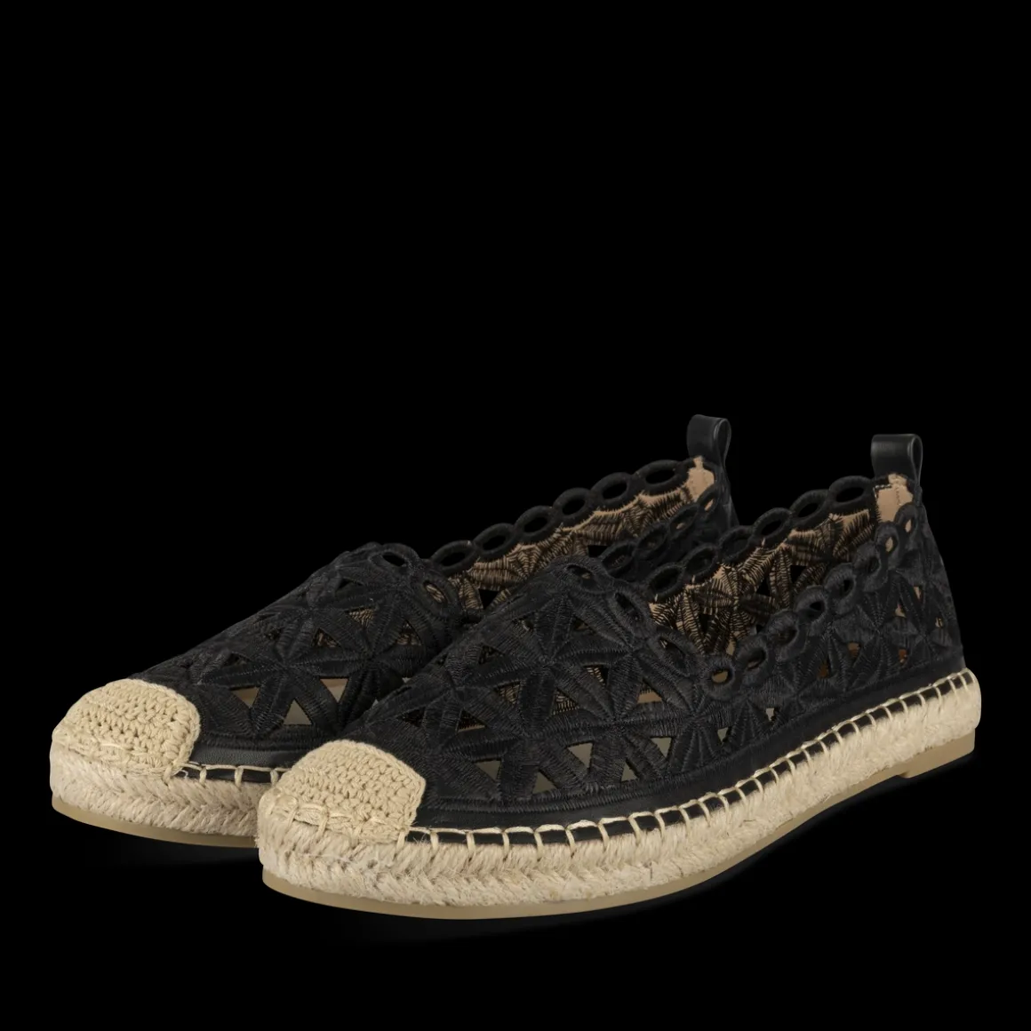Espadrilles ZWART