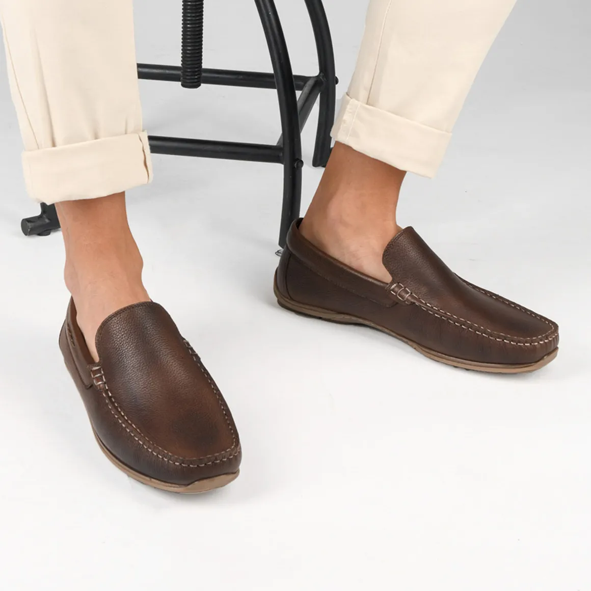 Mocassins KASTANJEBRUIN