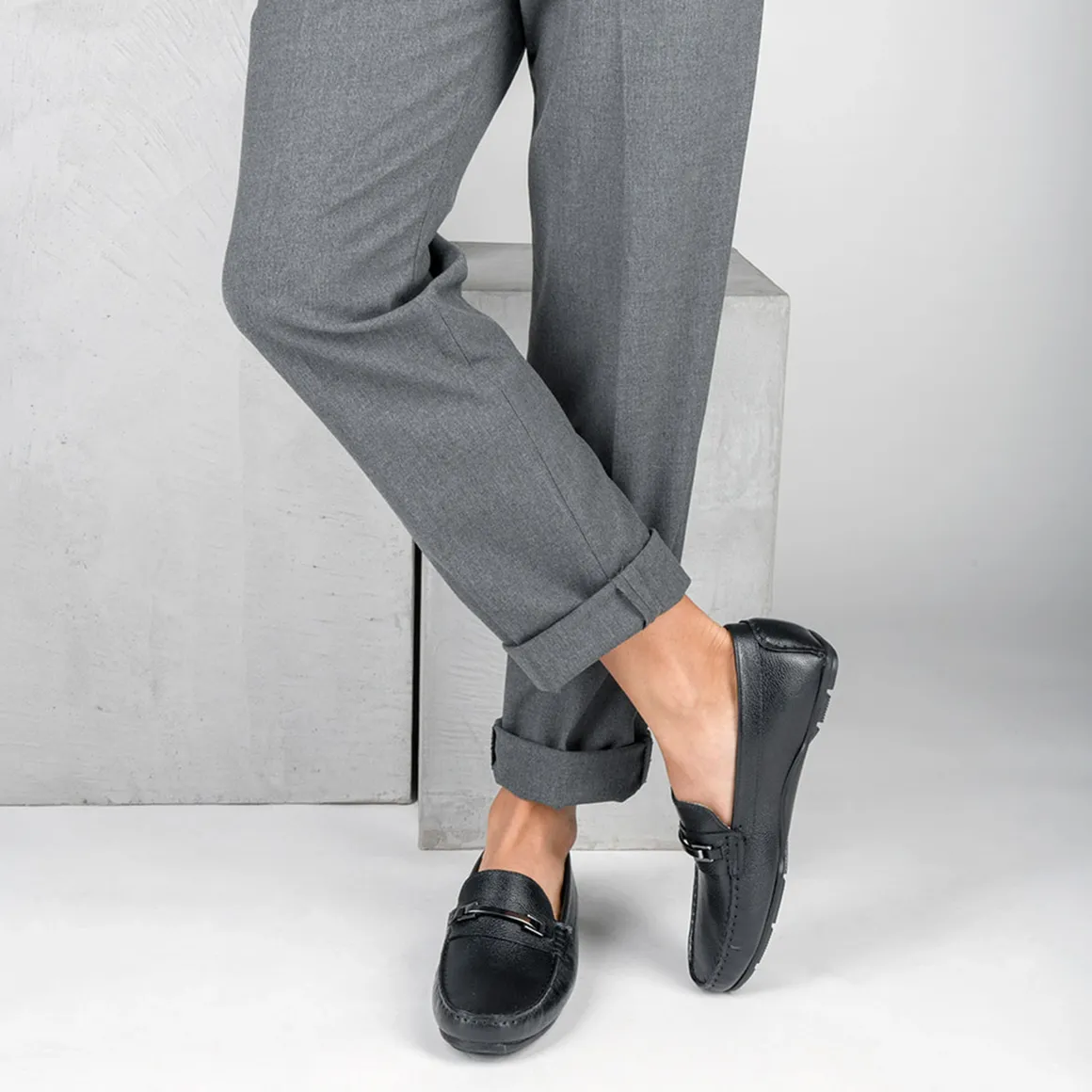 Mocassins ZWART
