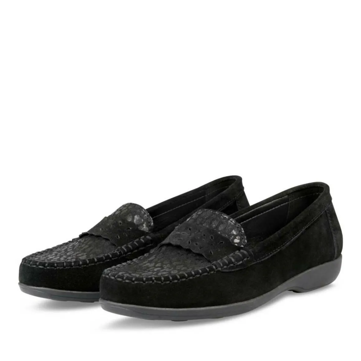 Mocassins ZWART NEOSOFT DAMES LEER