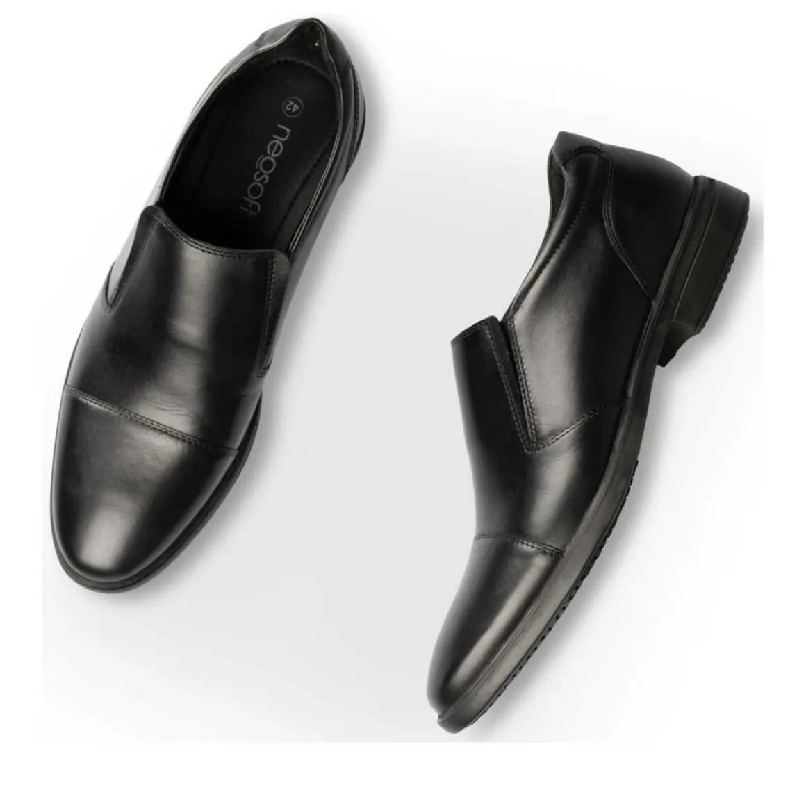 Mocassins ZWART NEOSOFT HOMME LEER
