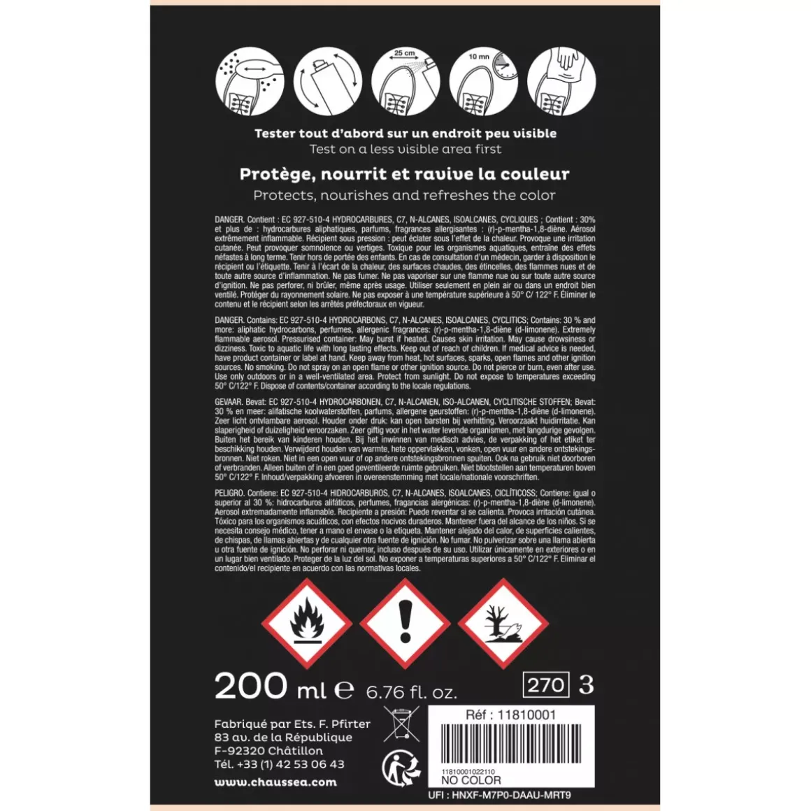 Multi-materiaal beschermende spray CHAUSSEA
