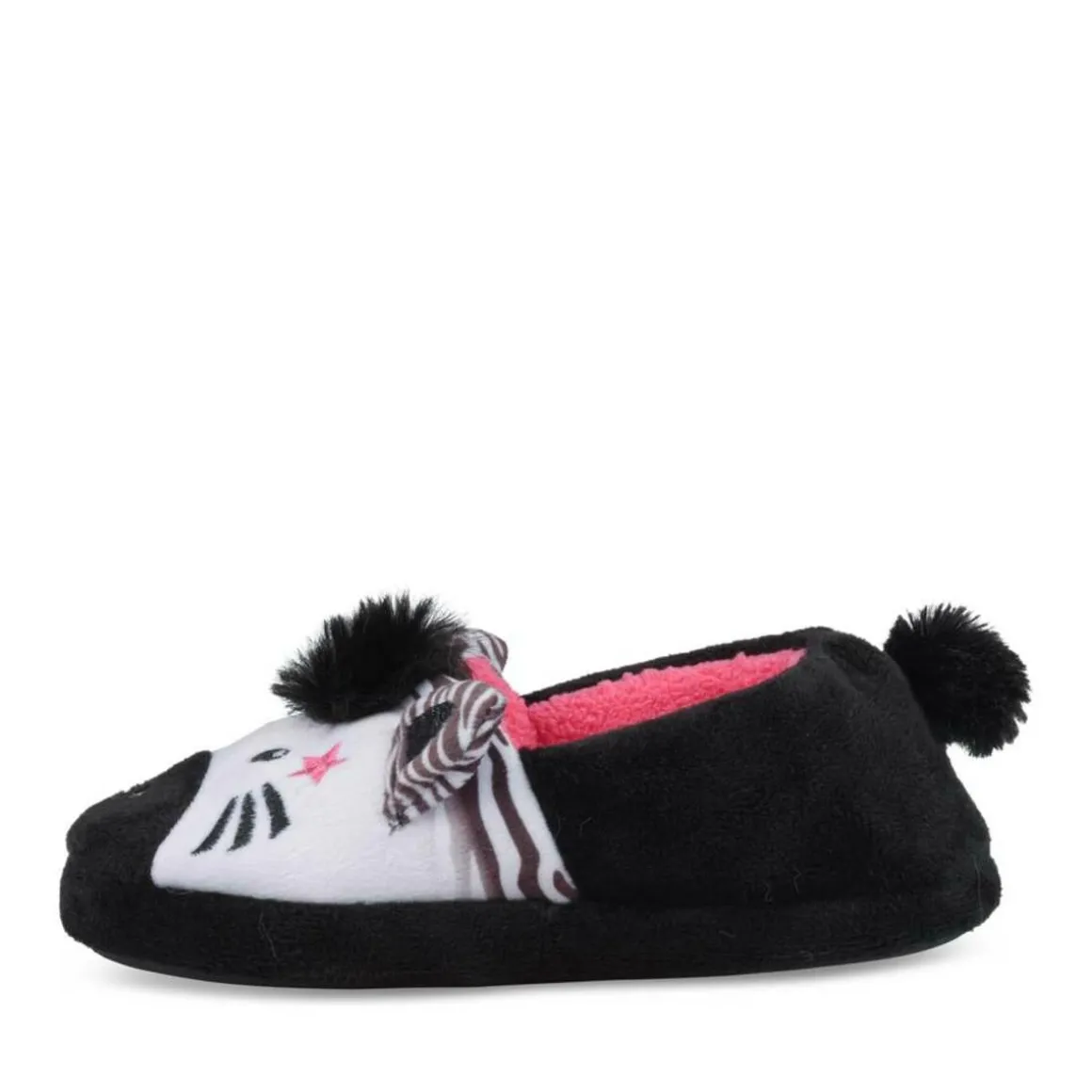 Pantoffels zebra ZWART LOVELY SKULL