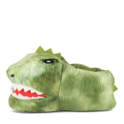 Pluche pantoffels dinosaurus GROEN DENIM SIDE