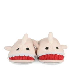 Pluche pantoffels haai ROZE LOVELY SKULL