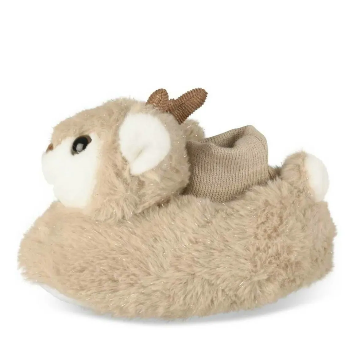 Pluche pantoffels rendier BEIGE NINI & GIRLS