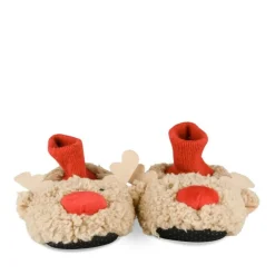 Pluche pantoffels rendier KASTANJEBRUIN NINI & GIRLS